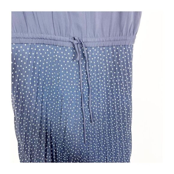 LOFT Dress Womens MIDI Sleeveless Polka Dot Navy New Sz 4 Ladies - Picture 7 of 7